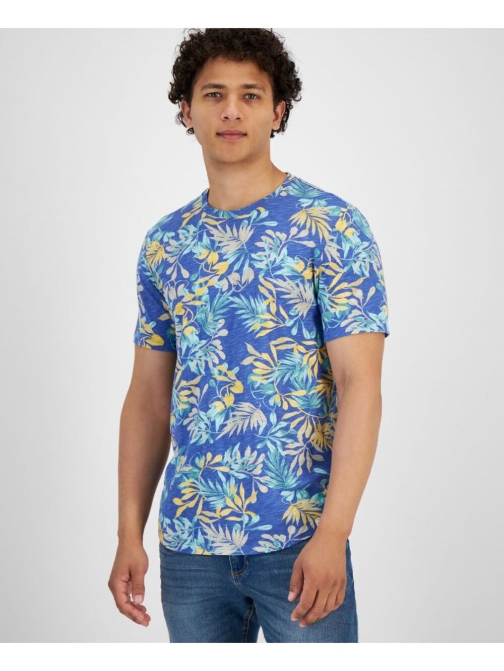 Sun + Stone Mens Short-Sleeve Printed Slub T-Shirt Riverview Size Small NWT